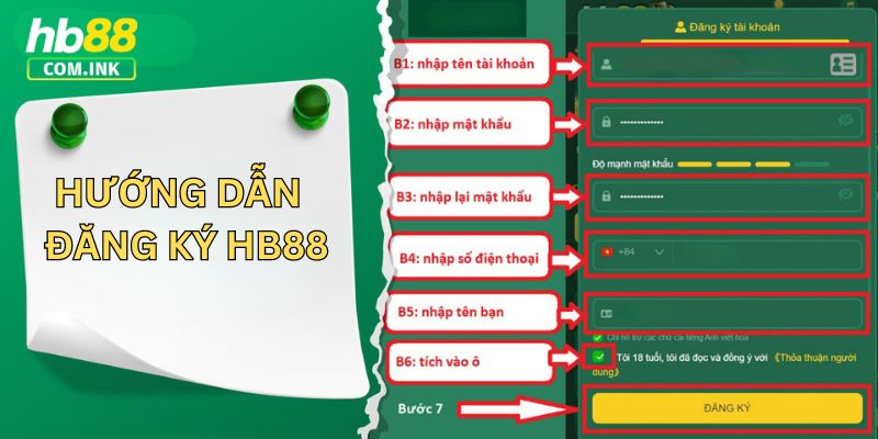 Hướng dẫn quy trình đăng ký HB88 cho hội viên mới tham gia 